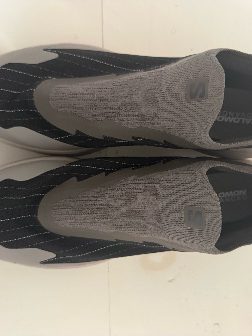 Salomon Women's Slip-On Athletic Shoe in Light Gray and Black - Picture 2 of 5